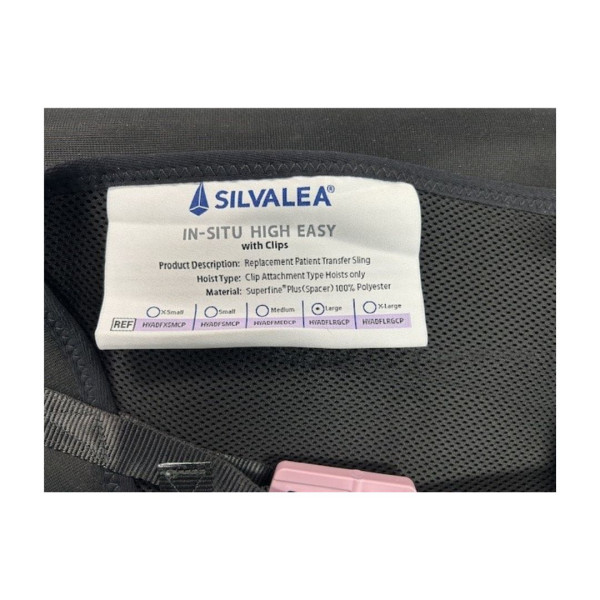 Sling for hoist - LARGE Pivot Silvalea Easy Care Sling with Head Support EQ7221
